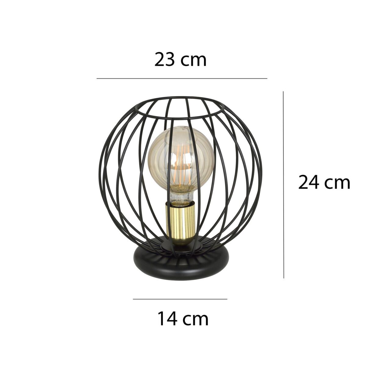 Lampka stołowa nocna ALBIO LN1 czarna 1-punktowa 144/LN1