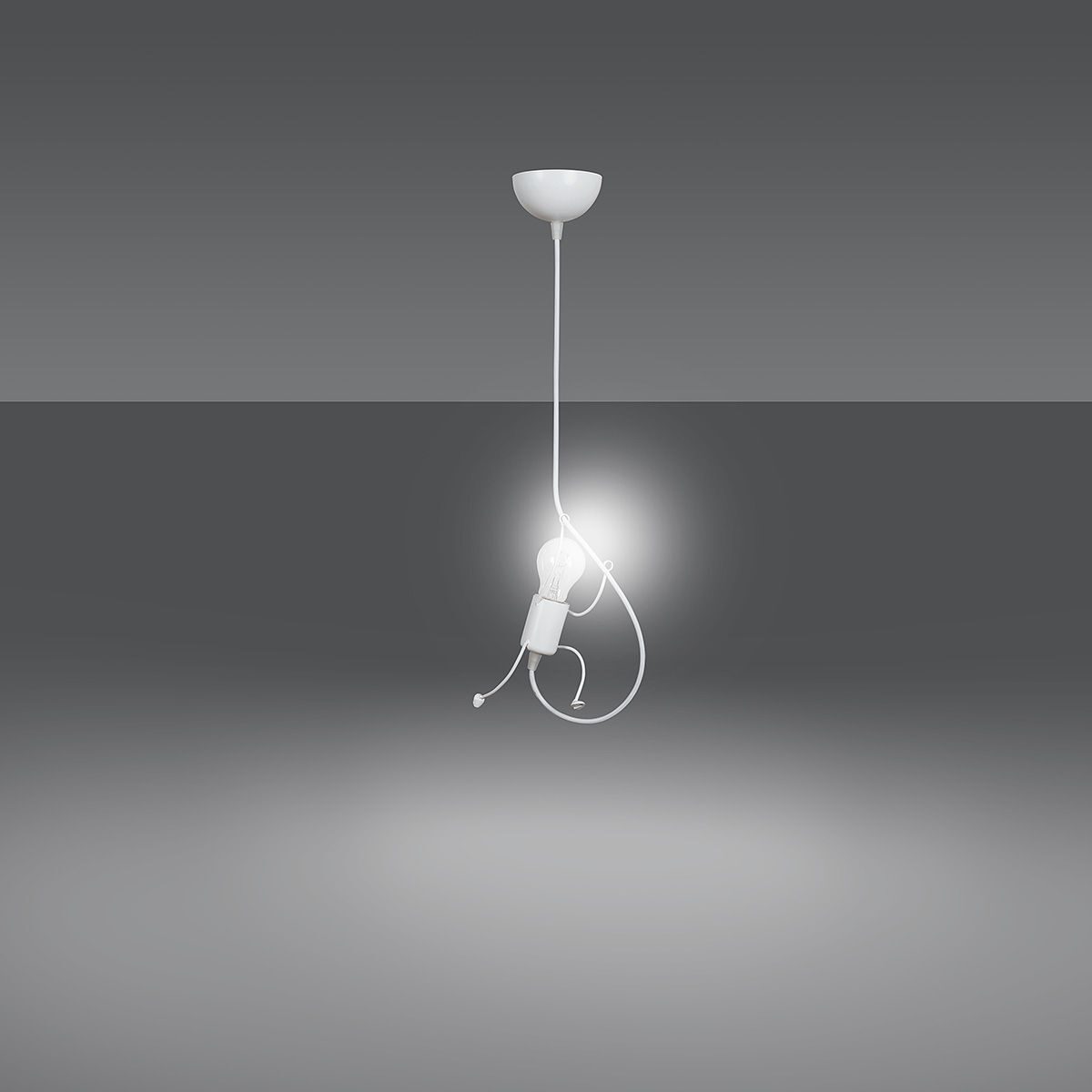 Lampa wisząca BOBI biała 1-punktowa 538/1