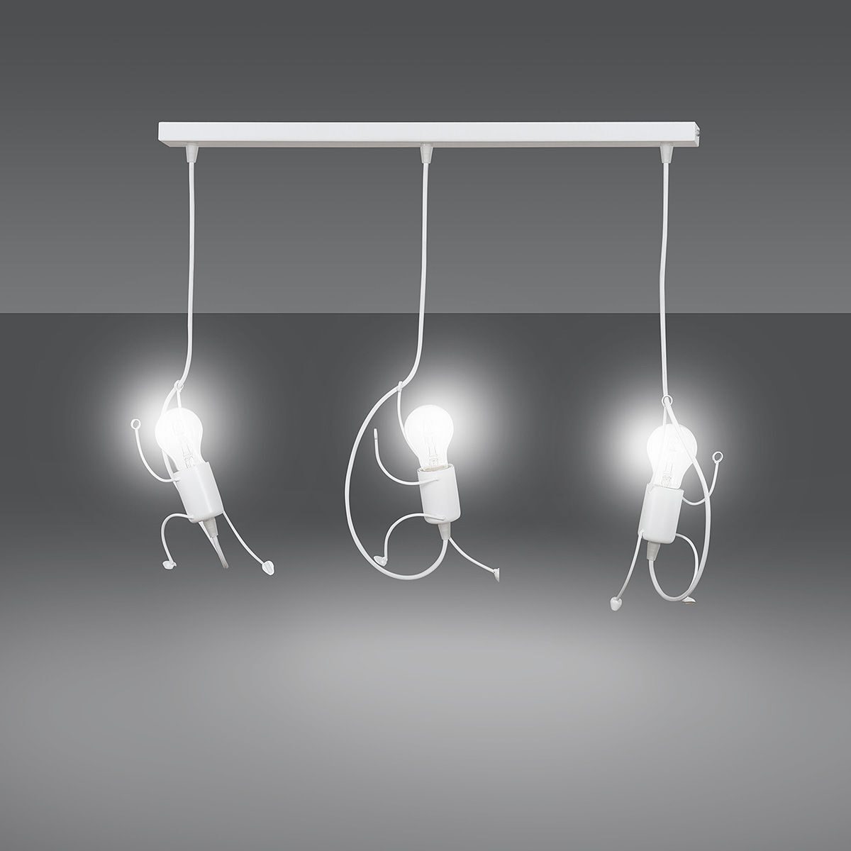 Lampa wisząca BOBI biała 3-punktowa 538/3