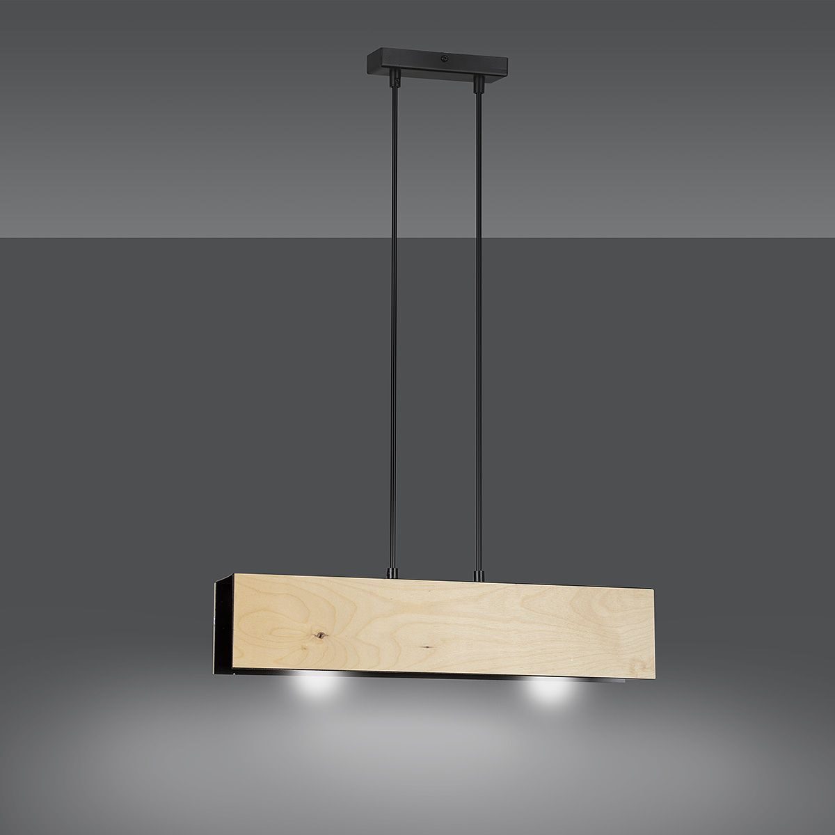 Lampa wisząca CARLO czarna 2-punktowa 610/2