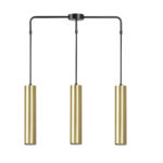 Lampa wisząca GOLDI czarna/złota 3-punktowa 457/3