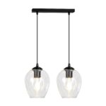 Lampa wisząca ISTAR czarna/transparentna 2-punktowa 679/2