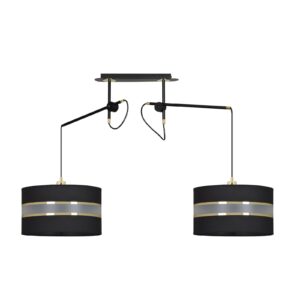 Lampa wisząca KORNO czarna 2-punktowa 648/2