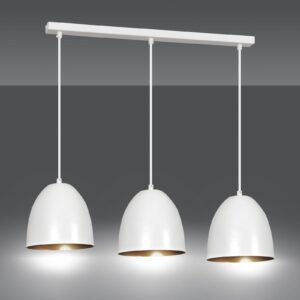 Lampa wisząca LENOX biała / złota 3-punktowa 411/3