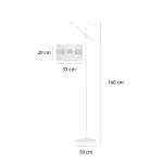 Lampa podłogowa w kolorze białym 1-punktowa