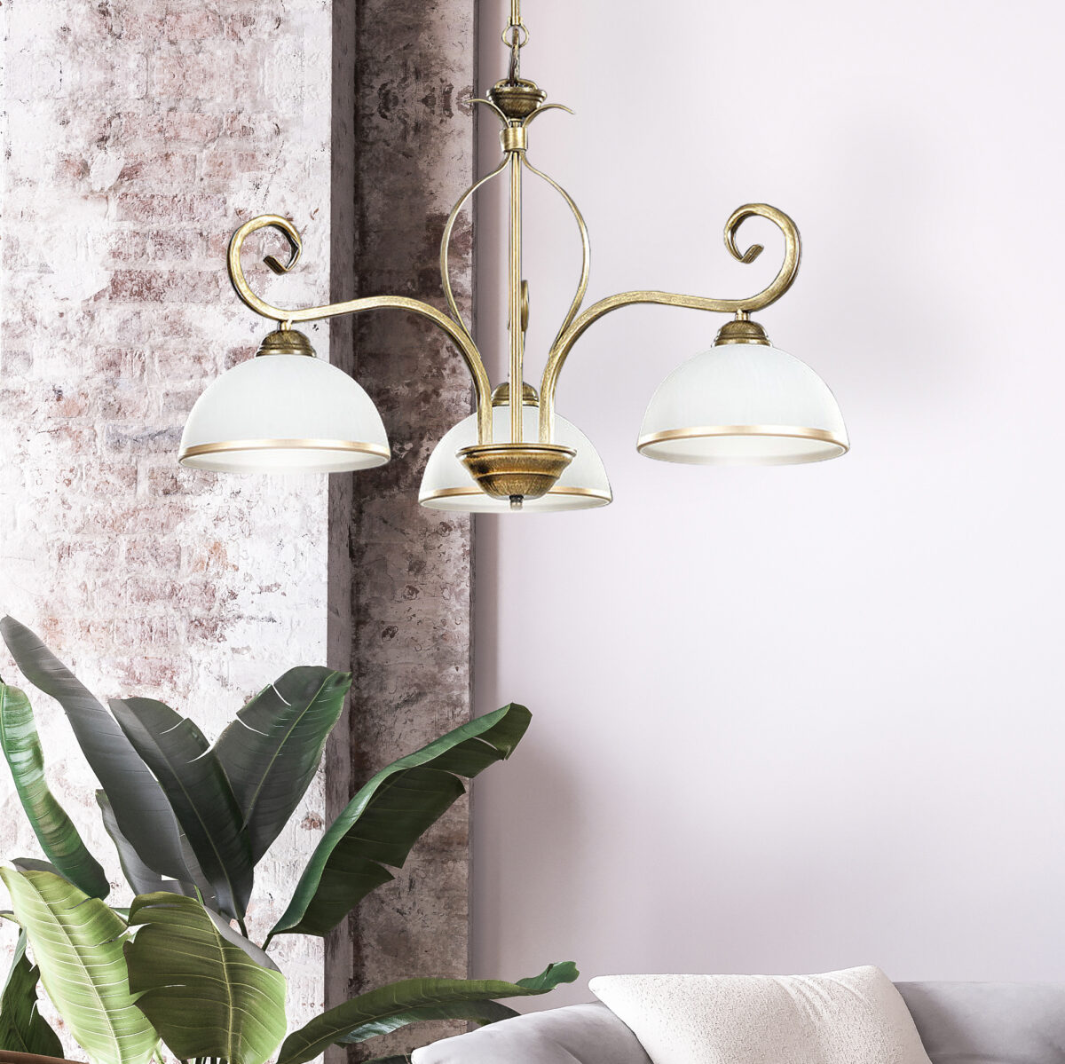 Lampa wisząca WIVARA złota 3-punktowa 149/3