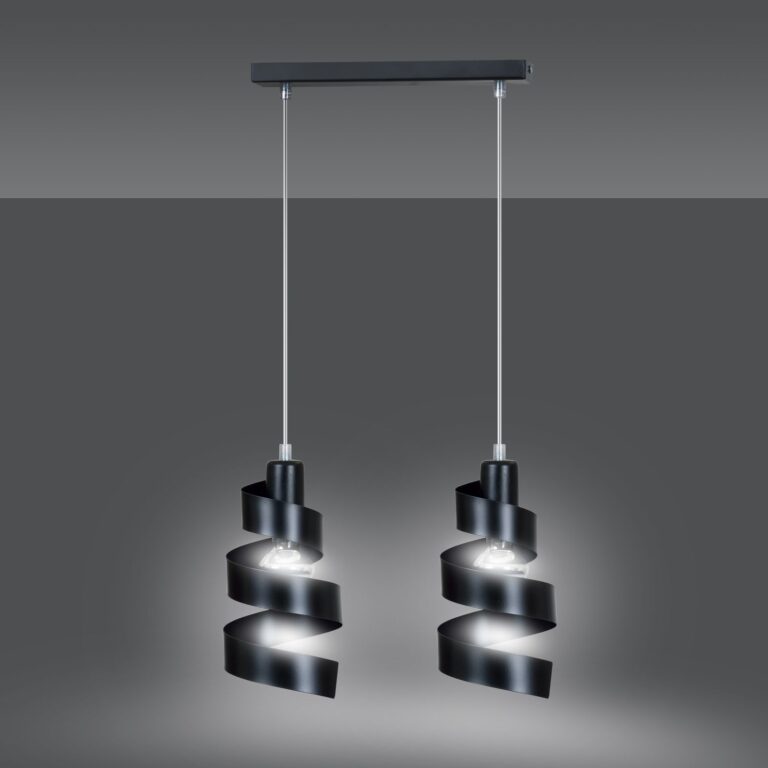 Lampa wisząca SAGA czarna 2-punktowa 352/2