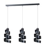 Lampa wisząca SAGA czarna 3-punktowa 352/3