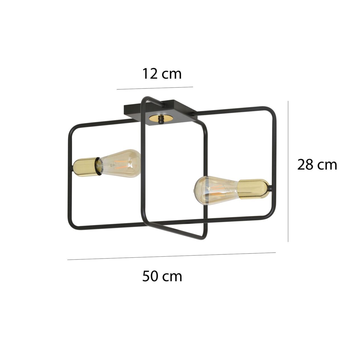 Lampa sufitowa SAVO czarna 2-punktowa 353/2