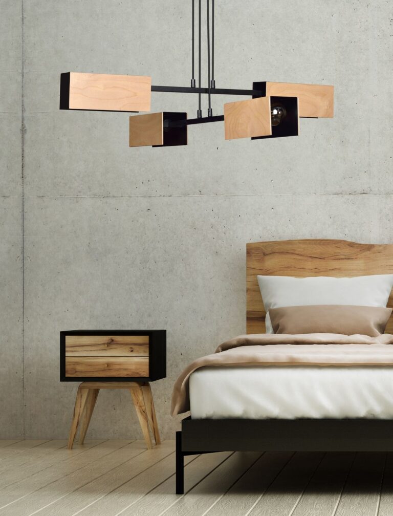 Lampa wisząca ZAPER czarna 4-punktowa 616/4