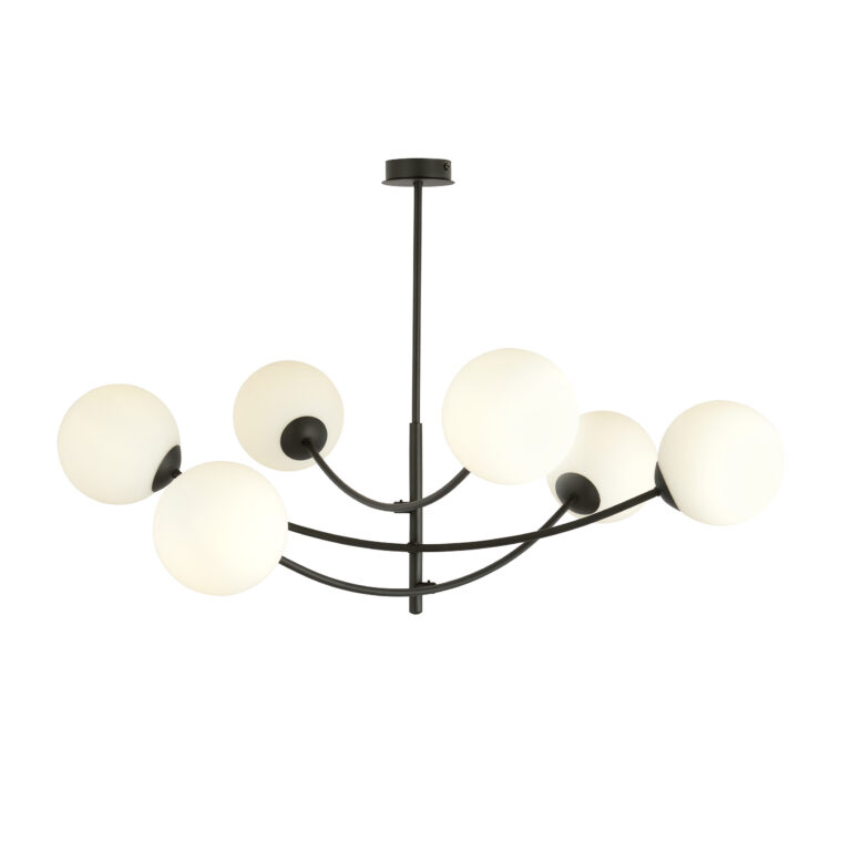 HUNTER 6 Czarna Lampa Sufitowa Nowoczesna Led 1102/6