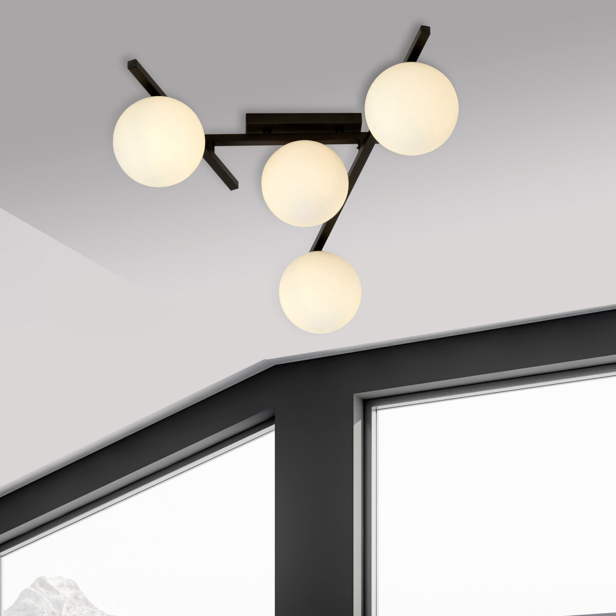 SMART 4 Czarna Lampa Sufitowa Nowoczesna Led 1103/4