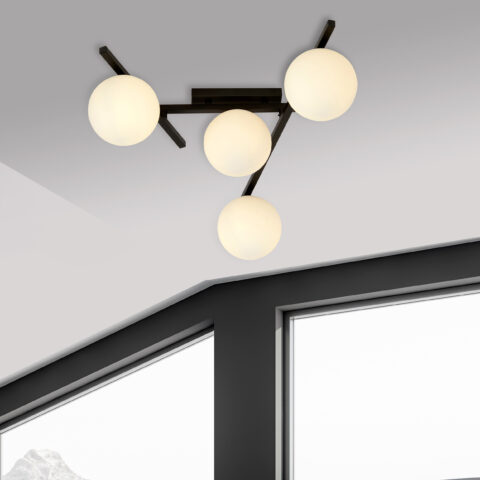 SMART 4 Czarna Lampa Sufitowa Nowoczesna Led 1103/4