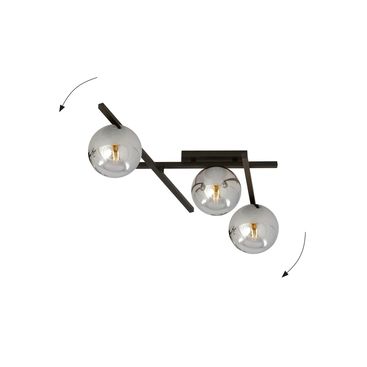 SMART 3 Czarna Grafitowa Lampa Sufitowa Nowoczesna Led 1104/3