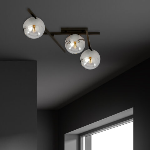 SMART 3 Czarna Grafitowa Lampa Sufitowa Nowoczesna Led 1104/3