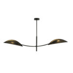 LOTUS 2 Czarna Złota Lampa Sufitowa Nowoczesna Led 1106/2