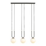 GLAM 3 Czarna Lampa Wisząca Nowoczesna Led 1112/3