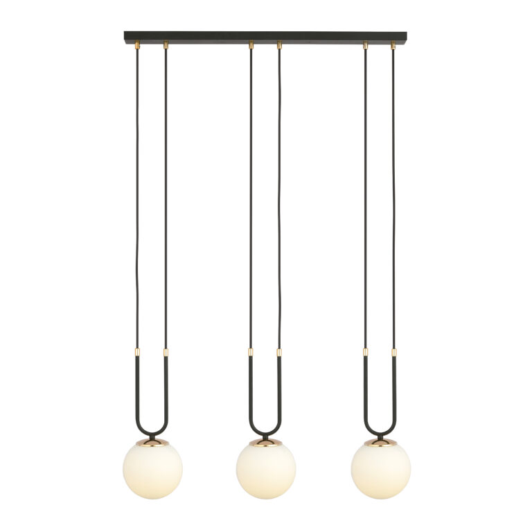 GLAM 3 Czarna Lampa Wisząca Nowoczesna Led 1112/3