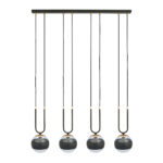 GLAM 4 Czarna Lampa Wisząca Nowoczesna Led 1113/4