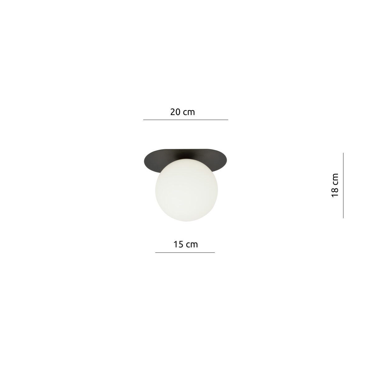 PLAZA 1 Czarna Lampa Sufitowa Nowoczesna Led 1118/1