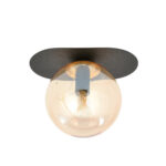 PLAZA 1 Czarna Miodowa Lampa Sufitowa Nowoczesna Led 1120/1