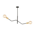 BOLT 2 Czarna Złota Lampa Sufitowa Nowoczesna Led 1125/2