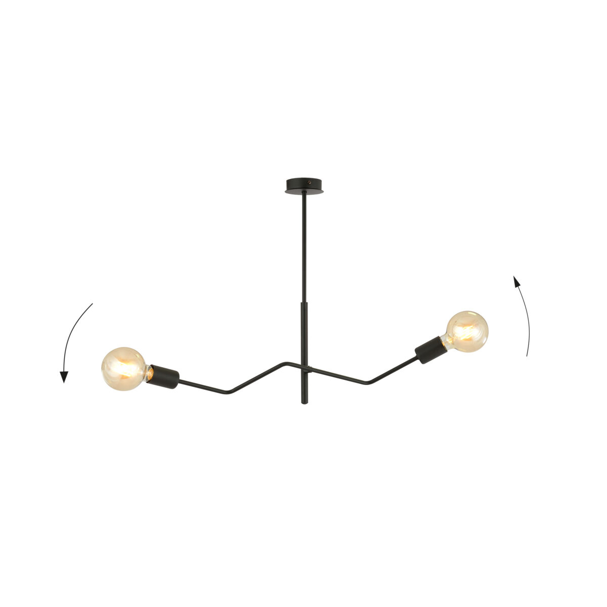 FRIX 2 Czarna Lampa Sufitowa Nowoczesna Led 1126/2