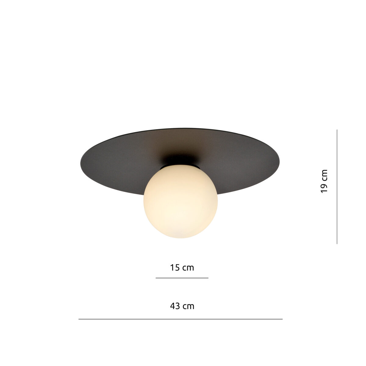 SOLAR 1 Czarna Lampa Sufitowa Nowoczesna Led 1127/1