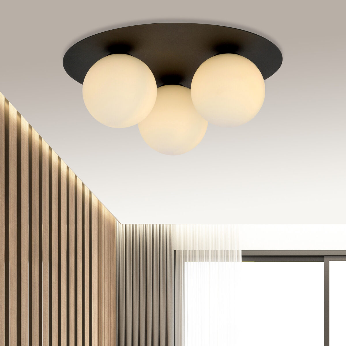 SOLAR 3 Czarna Lampa Sufitowa Nowoczesna Led 1127/3