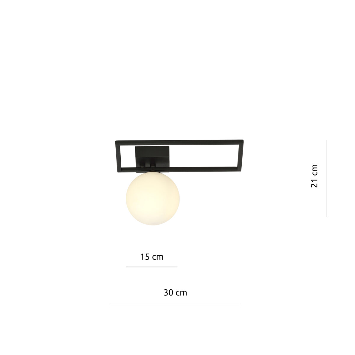 IMAGO 1D Czarna Lampa Sufitowa Nowoczesna Led 1130/1D