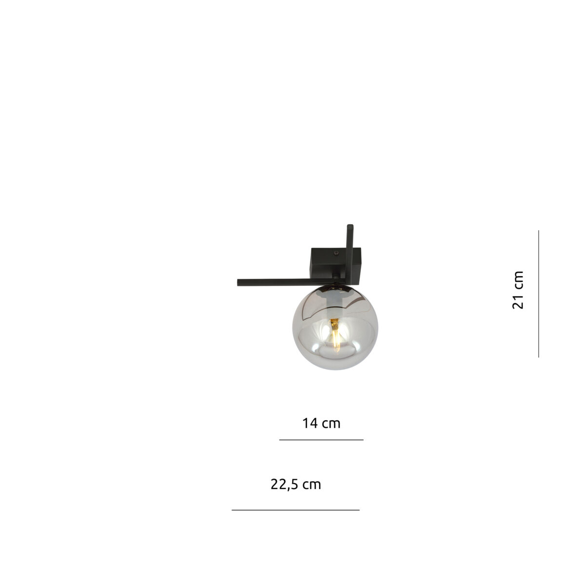 IMAGO 1G Czarna Grafitowa Lampa Sufitowa Nowoczesna Led 1131/1G