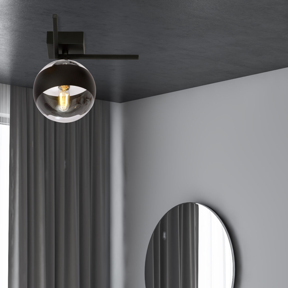 IMAGO 1G Czarna Lampa Sufitowa Nowoczesna Led 1132/1G