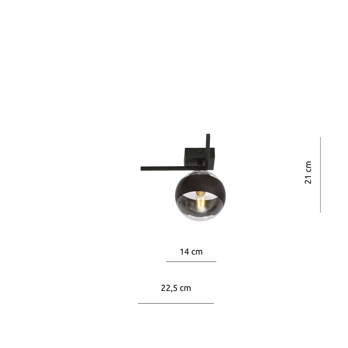IMAGO 1G Czarna Lampa Sufitowa Nowoczesna Led 1132/1G