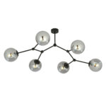 SPACE 6 Czarna Grafitowa Lampa Sufitowa Nowoczesna Led 1134/6