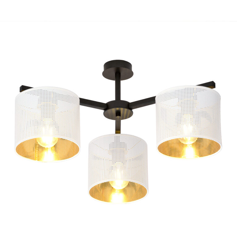 JORDAN 3 Biała Złota Lampa Sufitowa Nowoczesna Led 1145/3