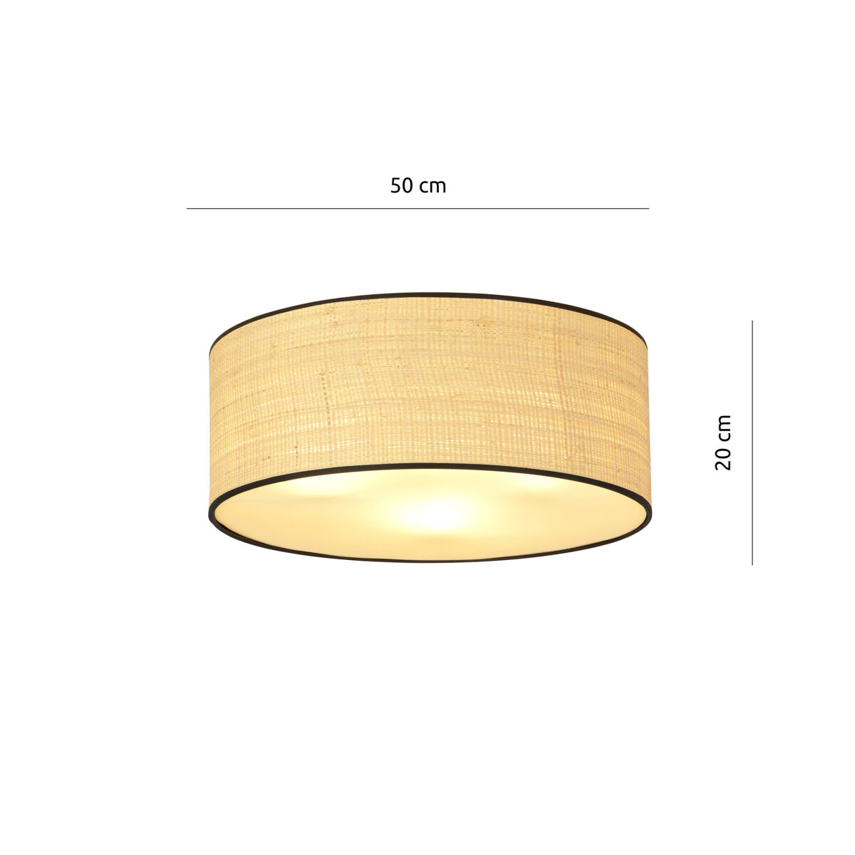 ASTON 3 Rattan Lampa Sufitowa Nowoczesna Led 1149/3