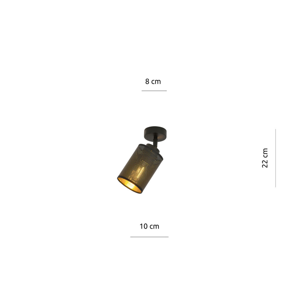 BRONX 1 Czarna Lampa Sufitowa Nowoczesna Led 1152/1