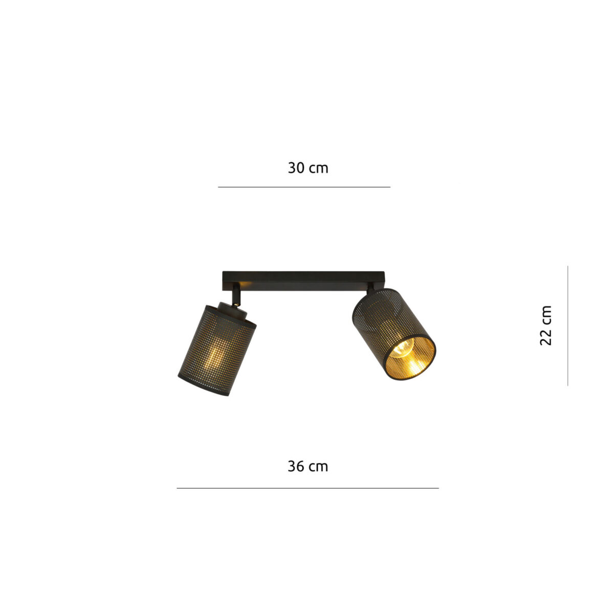 BRONX 2 Czarna Lampa Sufitowa Nowoczesna Led 1152/2