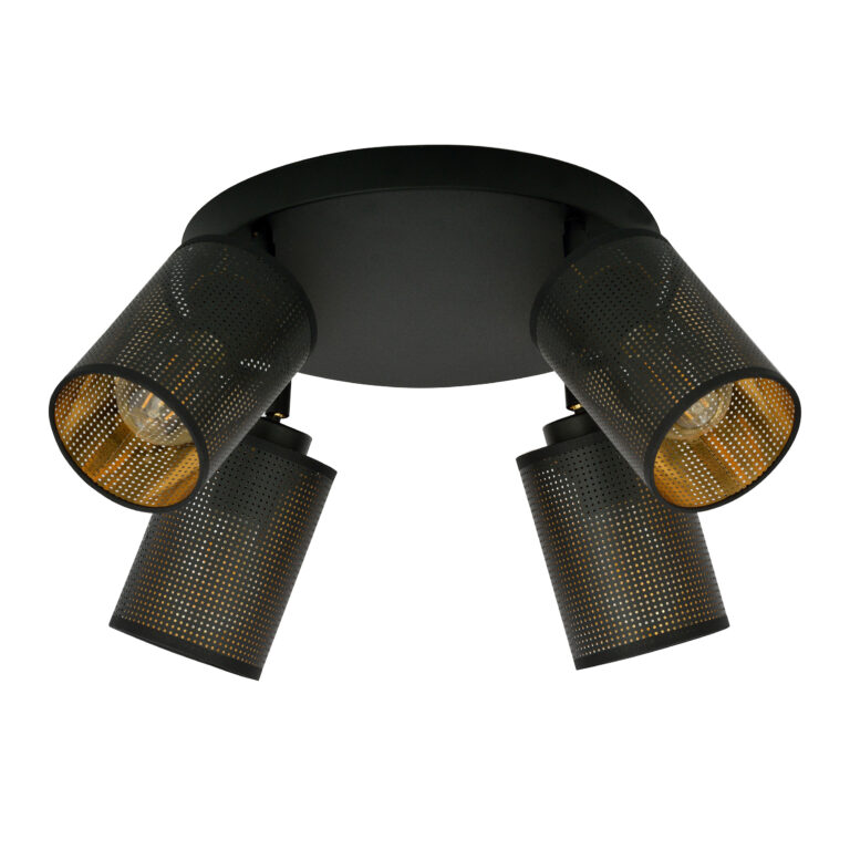 BRONX 4 PREMIUM Czarna Lampa Sufitowa Nowoczesna Led 1152/4PREM