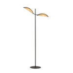 VENE LP2 Czarna Rattan Lampa Podłogowa Nowoczesna Led 1160/LP2